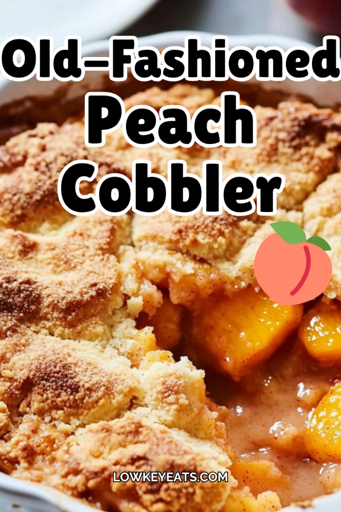Warm, cozy, and bursting with juicy peaches, this old fashioned peach cobbler is the perfect easy dessert to satisfy your sweet tooth without spending hours in the kitchen. Ready to bake in under an hour and packed with that classic homemade charm! #PeachCobbler #EasyDesserts #SummerBaking #ComfortFood #BudgetFriendlyRecipes #HomemadeDessert #SweetTreats #SimpleBaking #FoodieFavorites #SeasonalRecipes