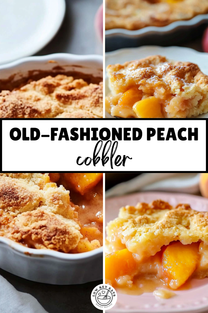 Warm, cozy, and bursting with juicy peaches, this old fashioned peach cobbler is the perfect easy dessert to satisfy your sweet tooth without spending hours in the kitchen. Ready to bake in under an hour and packed with that classic homemade charm! #PeachCobbler #EasyDesserts #SummerBaking #ComfortFood #BudgetFriendlyRecipes #HomemadeDessert #SweetTreats #SimpleBaking #FoodieFavorites #SeasonalRecipes