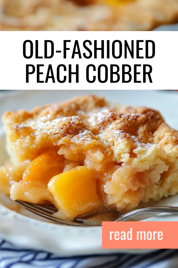 Warm, cozy, and bursting with juicy peaches, this old fashioned peach cobbler is the perfect easy dessert to satisfy your sweet tooth without spending hours in the kitchen. Ready to bake in under an hour and packed with that classic homemade charm! #PeachCobbler #EasyDesserts #SummerBaking #ComfortFood #BudgetFriendlyRecipes #HomemadeDessert #SweetTreats #SimpleBaking #FoodieFavorites #SeasonalRecipes